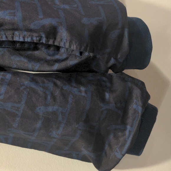 Forrester's Vintage Men's Golf XL Windbreaker Navy Blue Golfer Print V-neck 90s - Picture 4 of 8